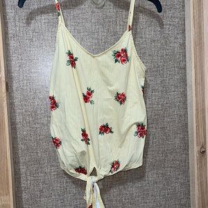 Hello tank top with roses Polly and Esther size medium